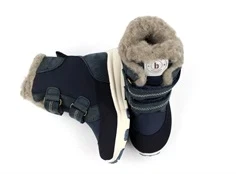 Bisgaard navy vinterstøvle Spencer med velcro og TEX